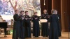 Le choeur des séminaristes chante au concert du Nouvel An à l'Ambassade de Russie à Paris