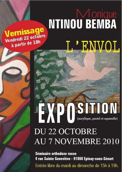 Exposition "L'Envol" d'oeuvres de Mme Monique Ntinou-Bemba au séminaire