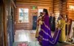 L'évêque Nestor a présidé la célébration de la divine liturgie dans l'église en bois Notre-Dame de la Nativité