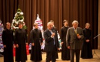 Les séminaristes ont ouvert le concert du Nouvel An à l'Ambassade de Russie par le chant du tropaire de Noël