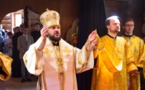 Liturgie avec le recteur et les séminaristes de l'Académie de théologie de Saint-Pétersbourg